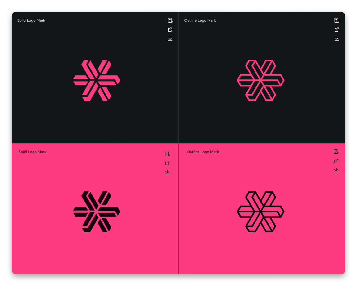 Example of logo presentation